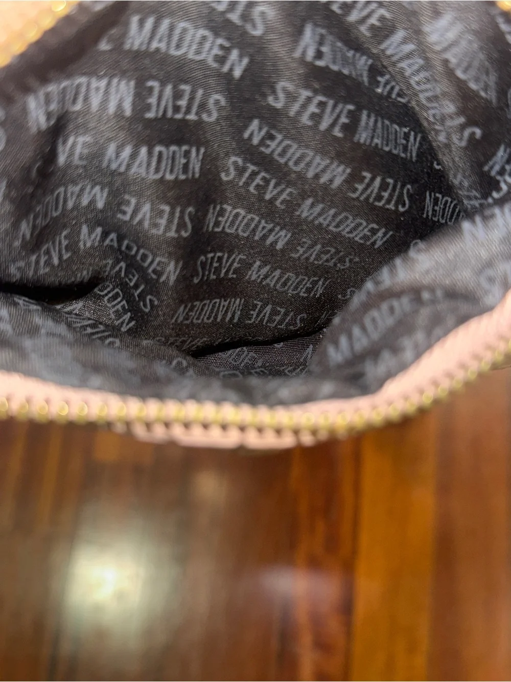 Steve Madden Blush Embossed Faux Leather Backpack with Gold Hardware